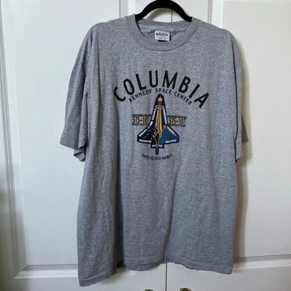 Vintage Kennedy Space Center Columbia T-shirt Gray XL Made in USA 90's - Picture 1 of 5